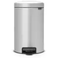Бак мусорный Brabantia NewIcon с педалью серый металлик 12л 113680