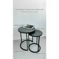 Стол журнальный LUCHI DARK/GREY, керамогранит, металл, скандинавский стиль, для офиса