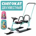 Снегокат 505 TWINS BABY PUSH разборный для двоих, с двумя складными спинками и П-образным (Черепашк)
