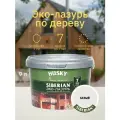 Хаски / Эко-Лазурь для древесины, пропитка антисептик для дерева полуматовая HUSKY SIBERIAN белая (9л)