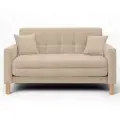 Диван-кровать Остин-макси, прямой, 140х80х81 , спальное 120*194, велюр бежевый, Велутто 07
