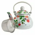 Чайник эмалированный с фильтром 1,3 л. EM-1311 Ягоды