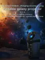 Портативный 4-в-1 Галактический проектор лампа, вращение на 360 4K HD Проекционный ночник, 1600 мАч сверхдлительный Срок службы батареи, украшение для дома и автомобиля со окружающим освещением