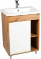 Тумба с раковиной Viant Бостон 50 белая/дуб вотан