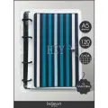 INFOLIO Тетрадь Pocket. Полосы, клетка, 120 л., 1 шт., прозрачный/черный/голубой