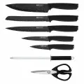 Набор кухонных ножей Resto Kitchenware 95509, сталь, пластик, 5 ножей, черные