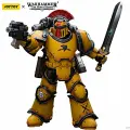 Подвижная фигурка JOYTOY Warhammer 30K 1/18 Имперские кулаки Тактический отряд Легиона MkIII Сержант с силовым мечом Подарочная модель