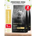 PREMIER LOW GRAIN DOG ADULT MINI TURKEY низкозерновой для взрослых собак маленьких пород с индейкой (1 + 1 кг)