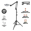 Напольная лампа LN-33 на усиленном штативе LS, светодиодная, черная
