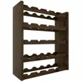 Стеллаж для вина и шампанского на 25 бутылок из дерева, размеры с бутылками Ш53.5хВ68хГ30, коричневый