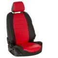 Комплект чехлов АВТОПИЛОТ из экокожи для Hyundai Starex (H-1) 41 см черный/красный 19 шт.