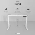 Подстолье для компьютерного стола с электроприводом 2-х моторное liftdesk Trend, цвет белый