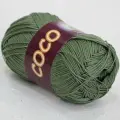 Пряжа VITA cotton COCO Vita, трава - 044, 100% мерсеризованный хлопок, 5 мотков, 50 г, 240 м.