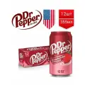 Напиток газированный Dr.Pepper (Доктор Пеппер) Strawberries & Cream (Клубника и Сливки), 355 мл х 12 банок
