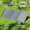 Солнечная батарея панель 240Вт портативная туристическая складная для дома дачи аккумуляторов 220В беcперебойников RS1000 R600