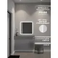 Зеркало с подсветкой в алюминиевой раме настенное ONE MARKET 70х60 см. Свет: Нейтральный Белый 6000К. Белое