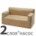Надувной диван с насосом аккумуляторным, туристический, двухслойный