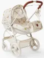 331956, Коляска для кукол ASHLEY от Happy Baby, детская игрушечная прогулочная коляска для игрушек, бежевая с кроликами