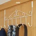 Надверная вешалка, навесная вешалка на дверь AVIK: 7 крючков, установка без сверления