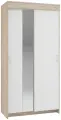 1 шт шкаф-купе Бассо 1,0м дуб сонома/белый + 1 шт Зеркало для ШК Бассо 1,0м (Интерьер-Центр)