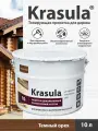 Тонирующая пропитка для дерева Krasula/10л/Темный орех, защитно-декоративный состав для древесины Красула
