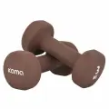 Гантели Kama, гексагональные, с неопреновым покрытием, 3 кг, кофейные, 2 шт