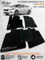 Ворсовые коврики в салон автомобиля HYUNDAI SONATA VII LF /2014-2019/ коврики автомобильные в машину Хендай Соната 7