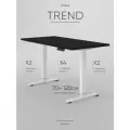 Компьютерный стол с подъемным механизмом регулируемый по высоте 2-х моторный liftdesk Trend Белый/Черный, ЛДСП Egger 138х67.5х2.5 см