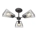 Люстра потолочная Vitaluce V4378-1/3PL , 3 лампы 9м2, Е27, макс. 40Вт, цвет чёрный матовый.