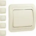 Выключатель Makel Mimoza одноклавишный кремовый (комплект из 5 шт.)