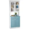 Буфет для посуды Нонтон Констанция, белый / голубой, 80 см