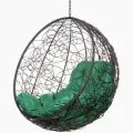 Подвесное кресло кокон Bigarden Kokos» Black BS без стойки (зеленая подушка)