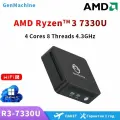 Мини - компьютер GenMachine AMD R3-7330U Windows 11 Pro 2*DDR4 3200Mhz Gaming Business Office Design Computer 16GB+256GB