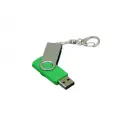 Флешка для нанесения Квебек (128 Гб / GB USB 3.0 Зеленый/Green 030 Флеш-карта Брелок)