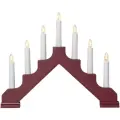 Горка рождественская ADA для украшения окна, 7 свечей, цвет – красный, 286-15