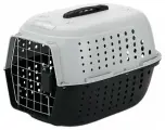 Переноска для домашних животных Чистый котик 48,5х32х30 см, до 10 кг, нержавеющая сталь, серый