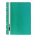 Скоросшиватель пластиковый с перфорацией BRAUBERG, А4, 140/180 мкм, зеленый, 226581