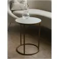 Журнальный стол LUCHI Marble1bronze, керамогранит, минимализм, круглый, 45см