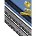 Кружево-стрейч KRUZHEVO, арт. TBY.8028, 25мм, цвет 02 черный, уп.50м