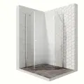 Душевой уголок 90х90 см с распашной дверью Ambassador Diamond 12011111R: правостороннее душевое ограждение из стекла 6 мм, профиль хром