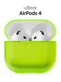 Чехол для AirPods 4 без карабина Tone Case, 1,8 мм, TPU, полупрозрачный усиленный, цвет лайм