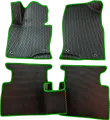 ЕВА коврики для Mazda CX-5 II (2017-2025) / Мазда ЦХ-5 / Черные соты / Зеленый кант / Комплект 5 шт.