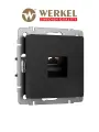 Розетка Ethernet RJ-45 cat. 6A экранированная Werkel W5120108, цвет черный матовый
