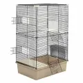 Клетка для шиншилл Дарэлл Craft 60, 2 этажа, разборная, 58х40х91 см, бежево-черная, в коробке