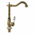 Смеситель для кухни шаровый Delano 153 (под бронзу высокий гусак поворот на 360 градусов)