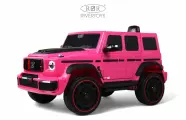Детский электромобиль RiverToys Z999ZZ с дистанционным управлением, полноприводный, одноместный розовый