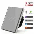 Сенсорный выключатель ZigBee MVAVA, 3 кл. 1 пост, (3G) стекло 86х86мм цвет серый