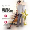 Вертикальный пылесос OKAMI V70 PLUS, пылесос вертикальный беспроводной, пылесос, пылесос вертикальный моющий 34 000 ПА