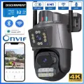 8MP 4K PTZ IP-камера + 32 ГБ Карта памяти с двумя объективами и несколькими видами Night Vision Outdoor Wifi Surveillance Camera ICsee