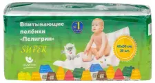 Одноразовая пеленка Пелигрин Super 60х60, белый, 30 шт.
